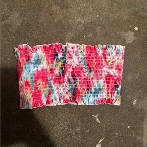Colorful Smocked Tube Top